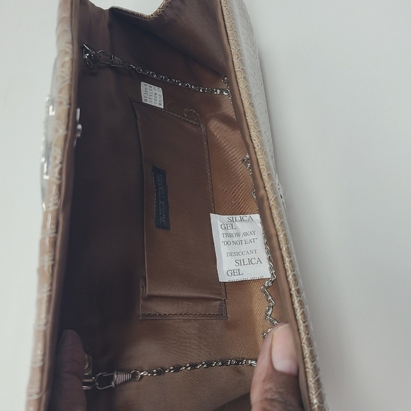 Bijoux Terner | Women's Tan or Brown Animal Skin Clutch Bag (One Size) - Picture 4 of 10